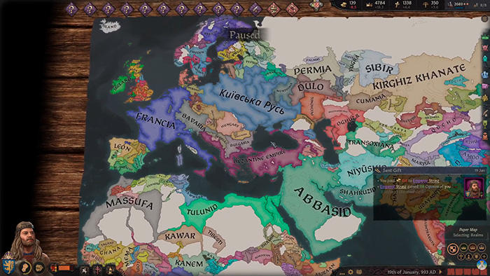 Мапа імперії Київська Русь у Crusader Kings III