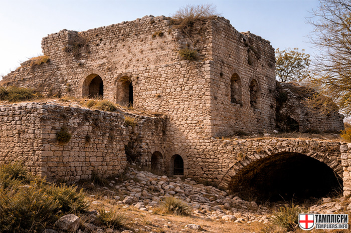 Гастон. Зала та бойові майданчики, вигляд із південного сходу