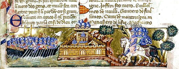 Хрестоносці атакують Константинополь. Ілюстрація з рукопису